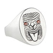 Load image into Gallery viewer, Fire Eyed Tiki God Signet Ring