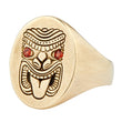 Load image into Gallery viewer, Fire Eyed Tiki God Signet Ring