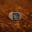 Load image into Gallery viewer, Skull & Crossbones Signet Ring