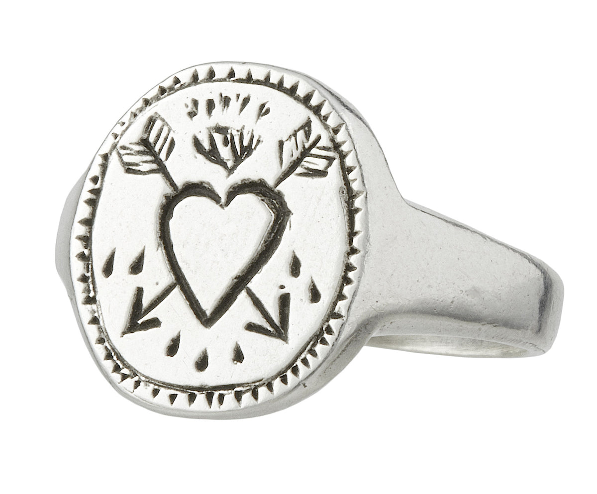 Pierced Heart Signet Ring – LHN Jewelry