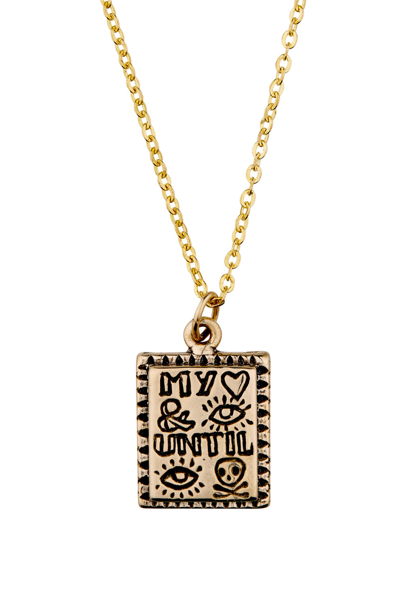 LHN Jewelry エルエイチエヌ ネックレス My heart and I until I die neckless ブラス 真鍮 USA製  28012932 My Heart And I Until I Die ~ Necklace – LHN Jewelry