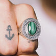 Load image into Gallery viewer, Amor Ring ~ Malachite Gemstone