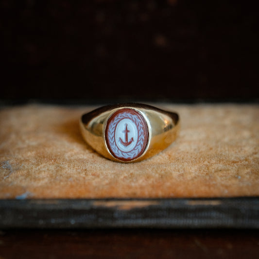 Anchor Intaglio Ring - One of a Kind