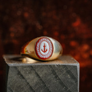 Anchor Intaglio Ring - One of a Kind