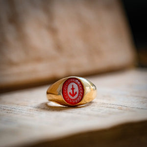 Anchor Intaglio Ring - One of a Kind