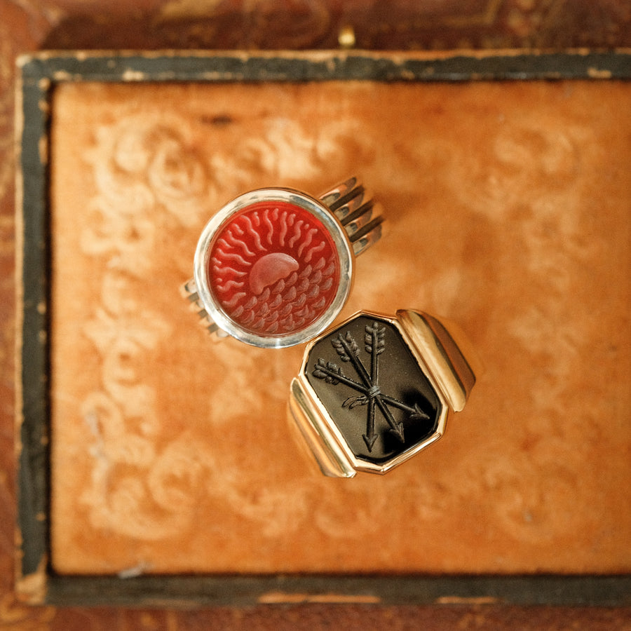 Sunrise Intaglio Ring - One of a Kind