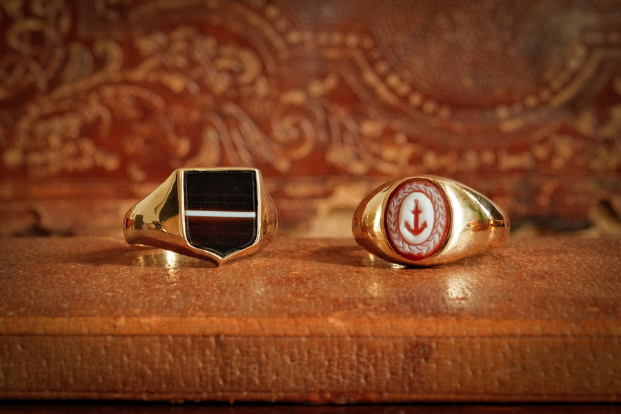 Signet Rings Shield Rinh Shield Signet Ring - One of a Kind – LHN Jewelry
