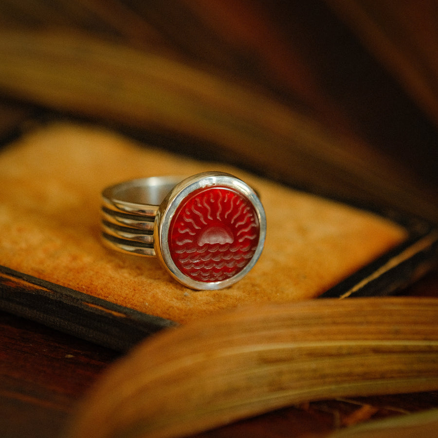 Sunrise Intaglio Ring - One of a Kind