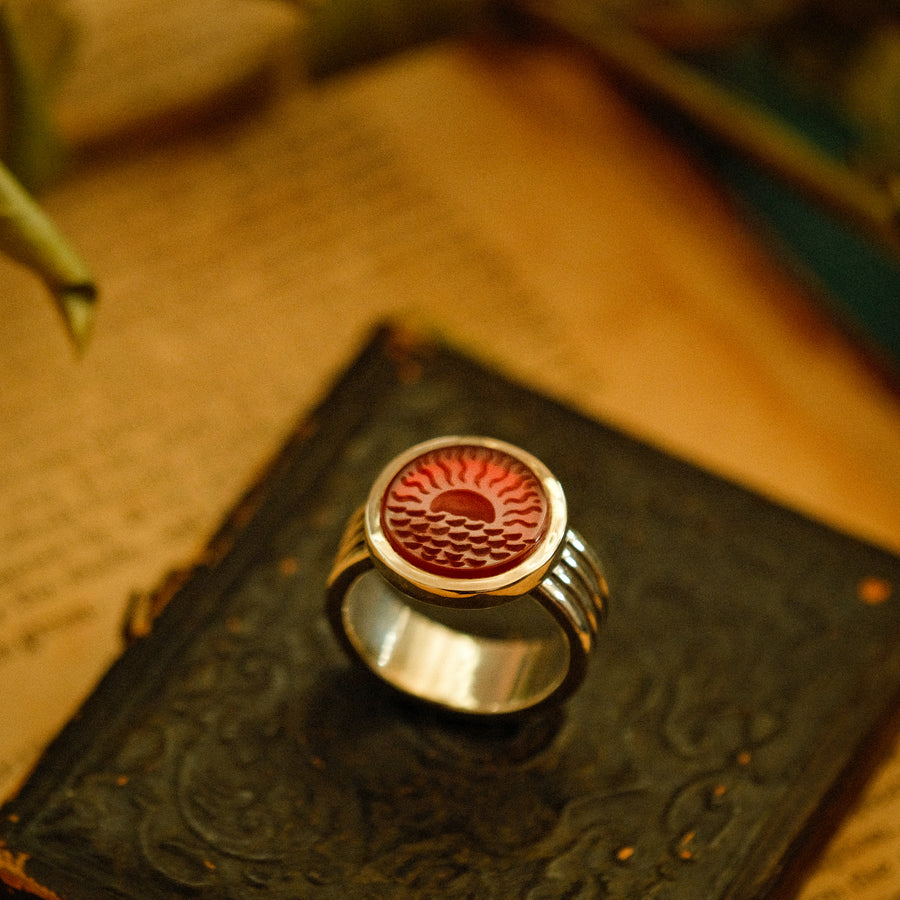 Sunrise Intaglio Ring - One of a Kind