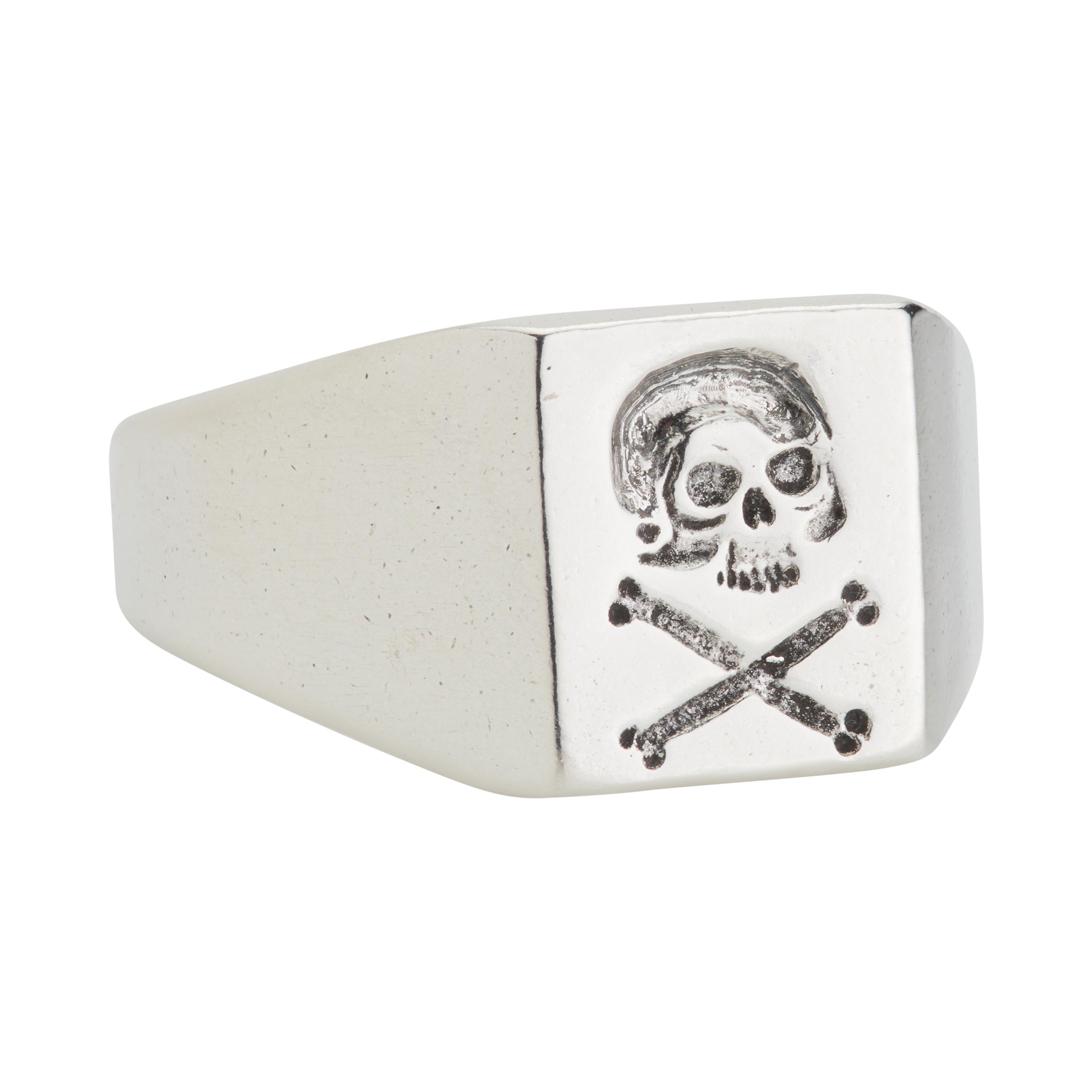 skull crossbones Mexican Biker Ring sterling silver Vintage