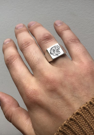 Tiger Signet Ring – LHN Jewelry Tiger Signet Ring – LHN Jewelry