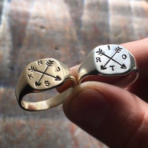 Arrow Ring - Custom Stamped