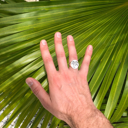 Palm Tree Signet Ring