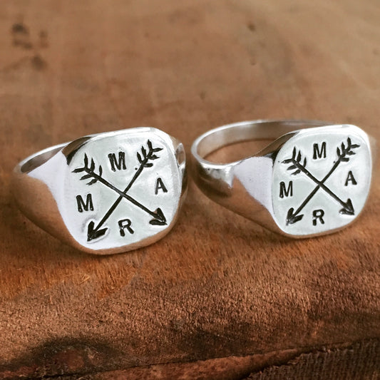 Arrow Ring - Custom Stamped