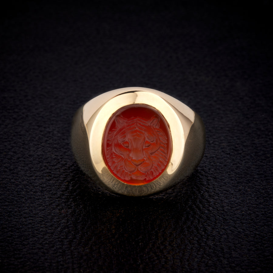 Tiger Signet Ring - One of a Kind