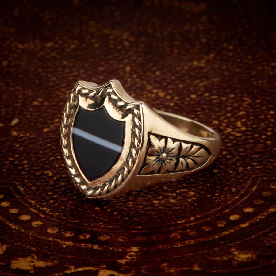 Signet Rings Shield Rinh Shield Signet Ring - One of a Kind – LHN Jewelry