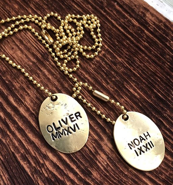 Custom Dog Tag, Personalized Small Silver Dog Tag Necklace, Custom