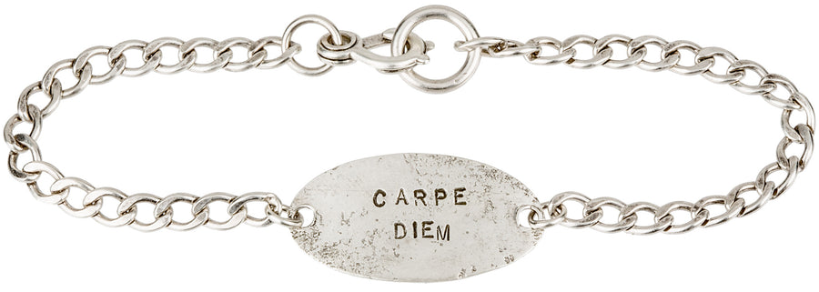 Silver Carpe Diem ID Bracelet