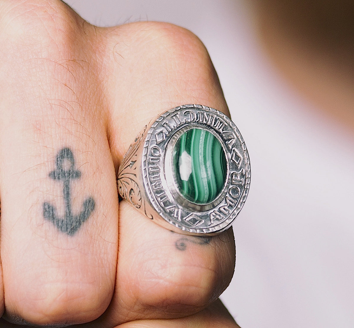 Amor Ring ~ Malachite Gemstone – LHN Jewelry