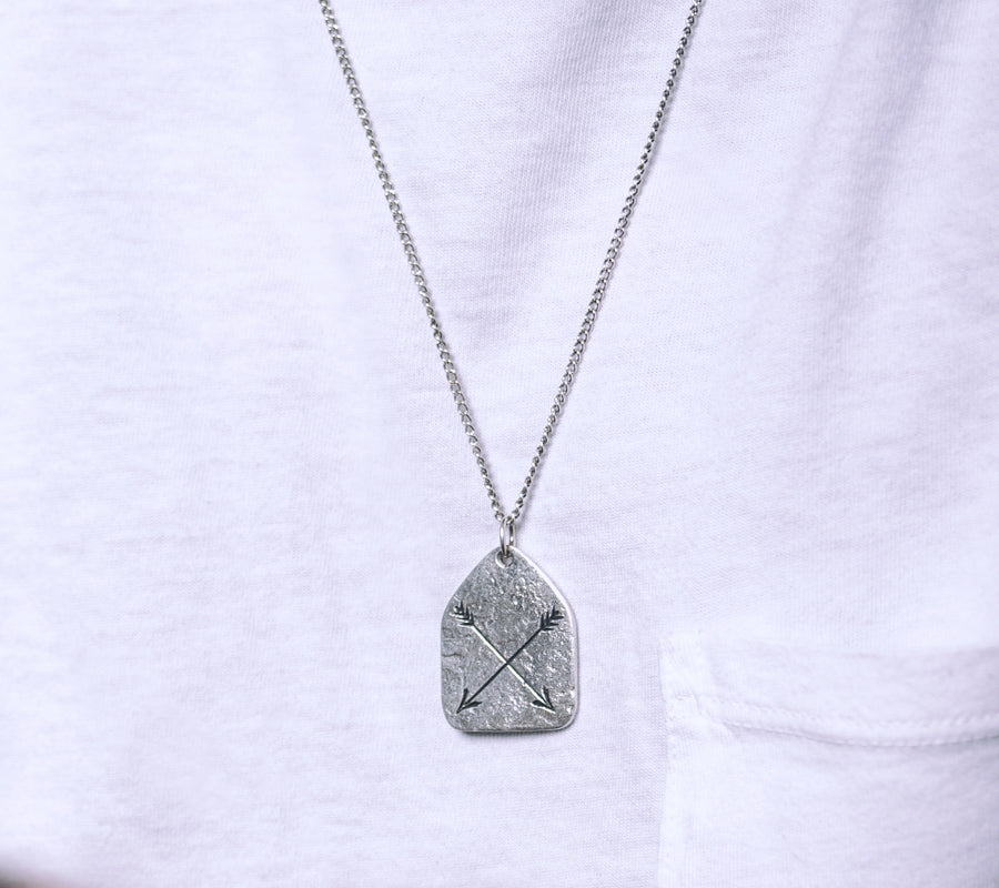 Arrow Charm Necklace - Custom Stamped