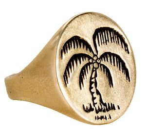 Palm Tree Signet Ring
