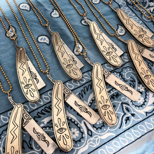 Straight Razor Necklace